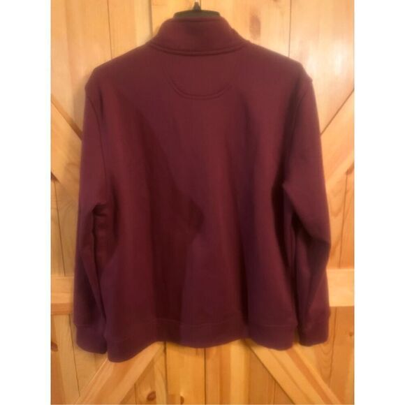 Izod Men's 1/4 Zip Sweater Advantage Performance Red Maroon Size M (3903) - Picture 4 of 4